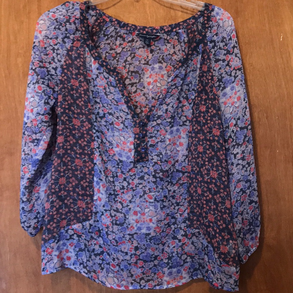 Lightly used sheer spring blouse!